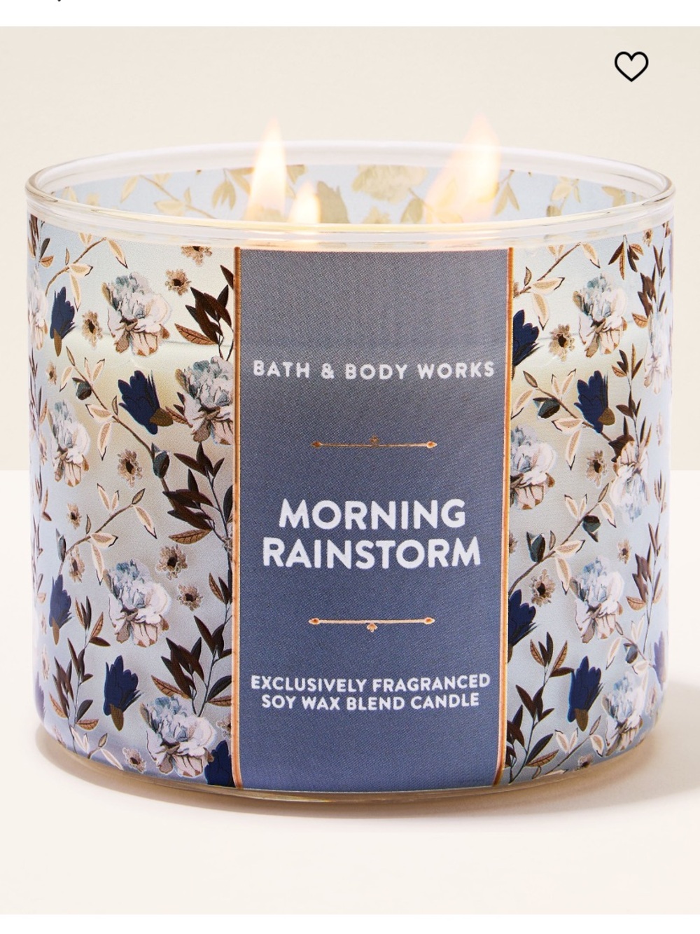 “MORNING RAINSTORM” by B&BW, 3-Wick Scented Candle, 14.5 oz / 411 g, NWT in Box